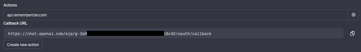 url de callback de la aplicación rememberizer